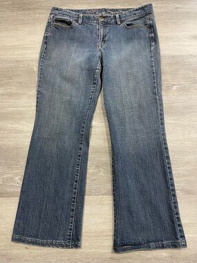 LOFT Ann Taylor Original Bootcut Jeans Size 12 Medium Wash Denim Style 219220